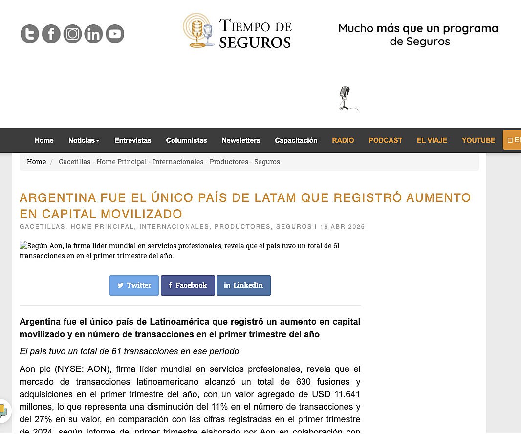 Argentina fue el �nico pa�s de Latam que registr� aumento en capital movilizado